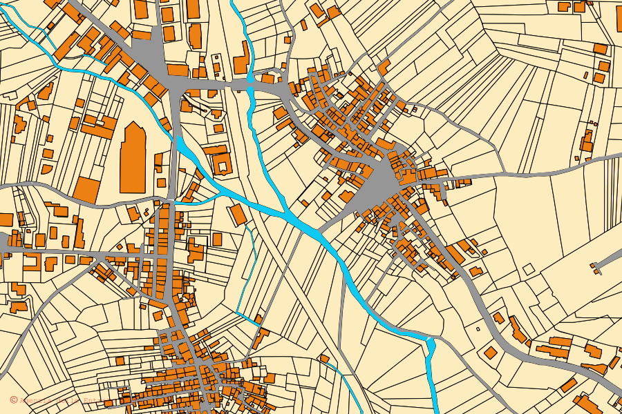 Mappa catastale del centro di Decollatura: particelle e fabbricati, cartografia Agenzia delle Entrate