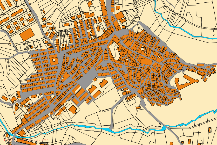 Mappa catastale del centro di Deliceto: particelle e fabbricati, cartografia Agenzia delle Entrate