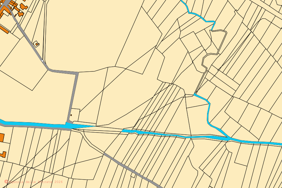 Mappa catastale del centro di Desana: particelle e fabbricati, cartografia Agenzia delle Entrate