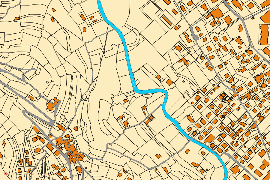 Mappa catastale del centro di Diano Marina: particelle e fabbricati, cartografia Agenzia delle Entrate