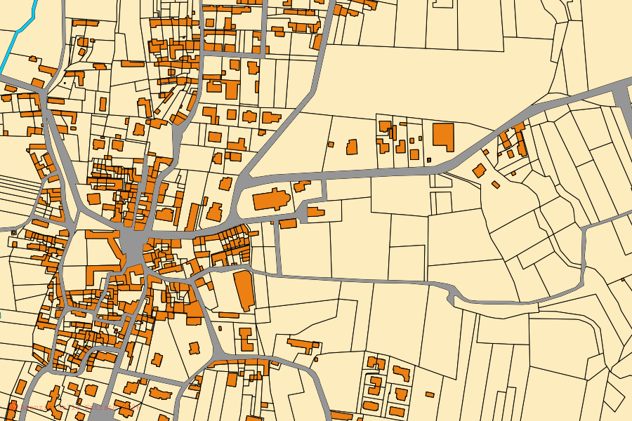 Mappa catastale del centro di Divignano: particelle e fabbricati, cartografia Agenzia delle Entrate