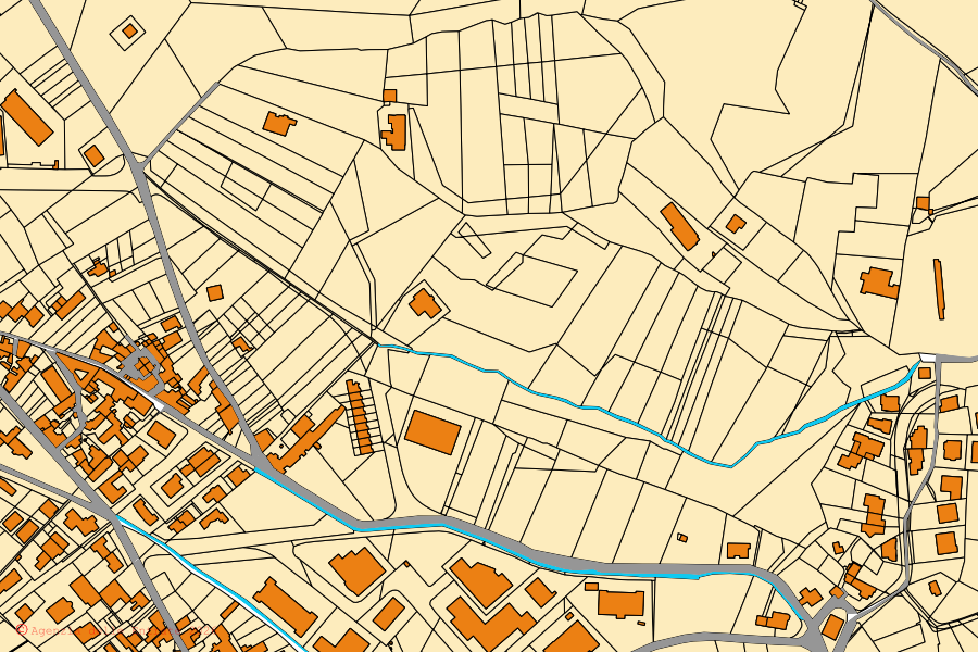 Mappa catastale del centro di Domicella: particelle e fabbricati, cartografia Agenzia delle Entrate