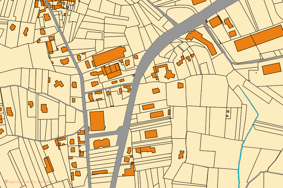 Mappa catastale del centro di Dorzano: particelle e fabbricati, cartografia Agenzia delle Entrate
