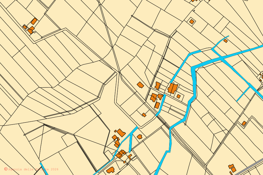 Mappa catastale del centro di Eboli: particelle e fabbricati, cartografia Agenzia delle Entrate