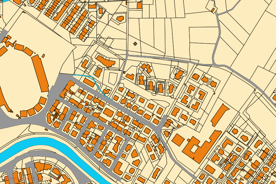 Mappa catastale del centro di Empoli: particelle e fabbricati, cartografia Agenzia delle Entrate