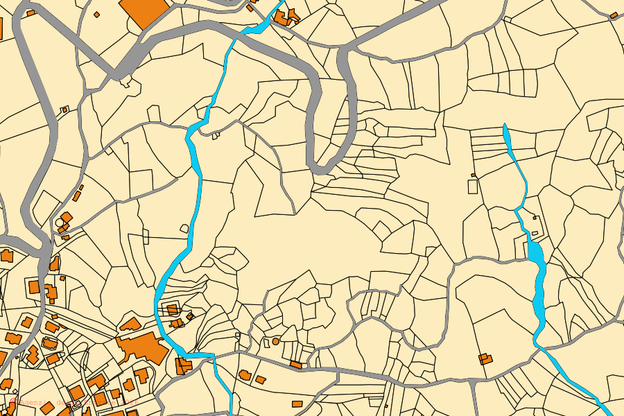 Mappa catastale del centro di Episcopia: particelle e fabbricati, cartografia Agenzia delle Entrate