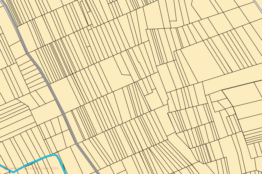 Mappa catastale del centro di Feletto: particelle e fabbricati, cartografia Agenzia delle Entrate