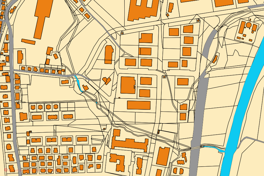 Mappa catastale del centro di Fermignano: particelle e fabbricati, cartografia Agenzia delle Entrate