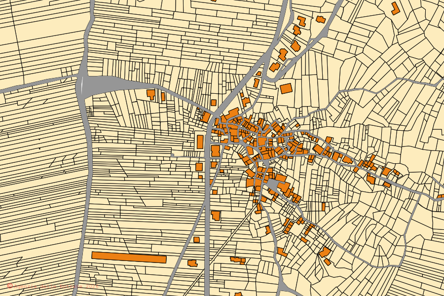 Mappa catastale del centro di Filignano: particelle e fabbricati, cartografia Agenzia delle Entrate