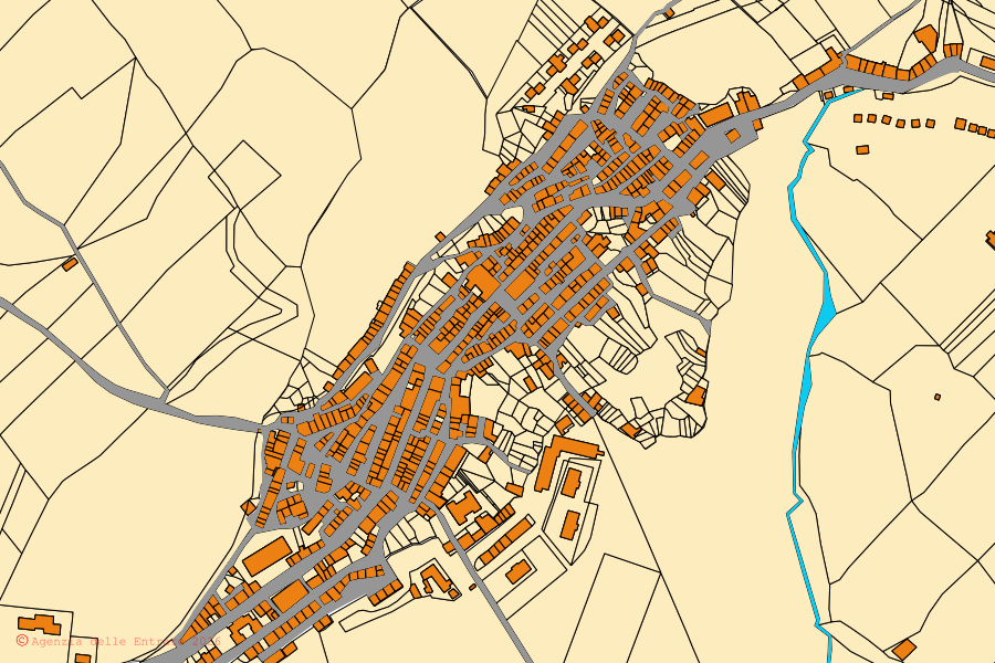 Mappa catastale del centro di Floresta: particelle e fabbricati, cartografia Agenzia delle Entrate