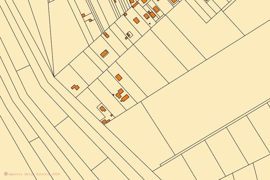 Mappa catastale del centro di Foggia: particelle e fabbricati, cartografia Agenzia delle Entrate