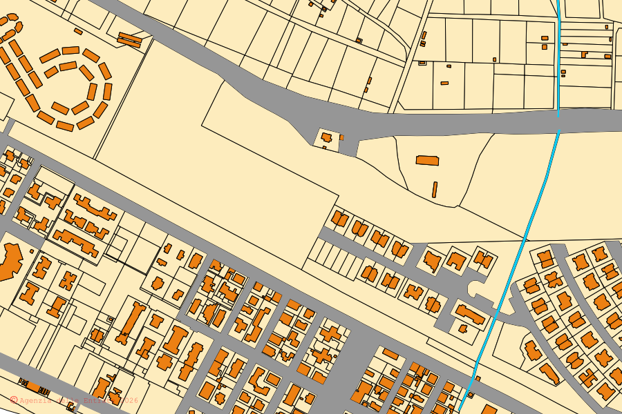 Mappa catastale del centro di Follonica: particelle e fabbricati, cartografia Agenzia delle Entrate