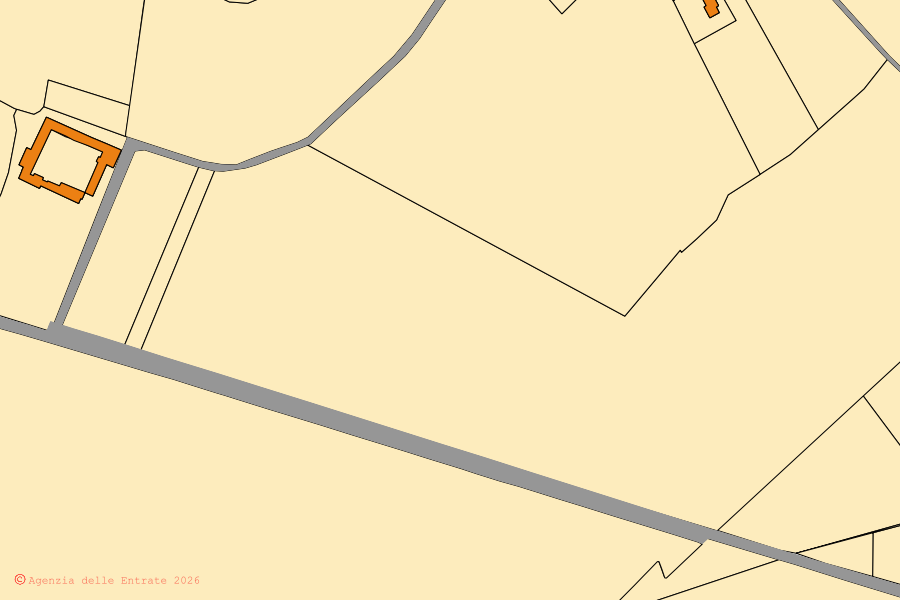Mappa catastale del centro di Formigliana: particelle e fabbricati, cartografia Agenzia delle Entrate