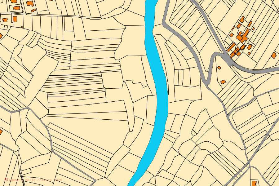 Mappa catastale del centro di Gaiola: particelle e fabbricati, cartografia Agenzia delle Entrate