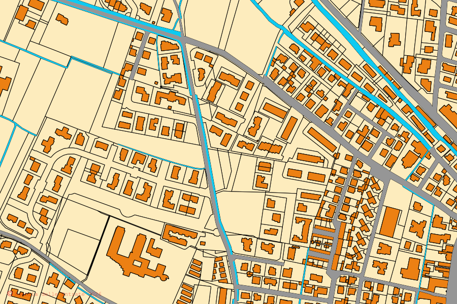 Mappa catastale del centro di Ghedi: particelle e fabbricati, cartografia Agenzia delle Entrate