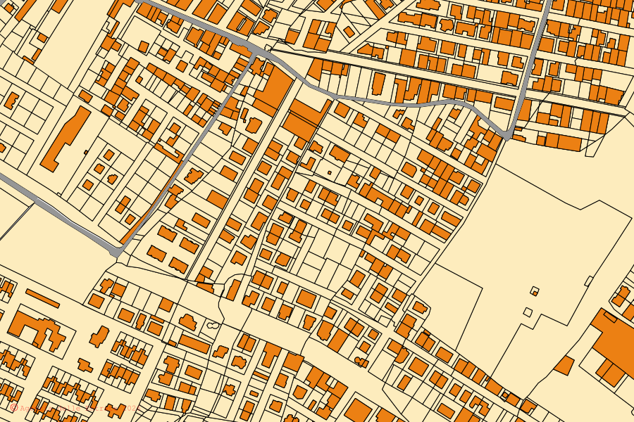 Mappa catastale del centro di Gioia Tauro: particelle e fabbricati, cartografia Agenzia delle Entrate