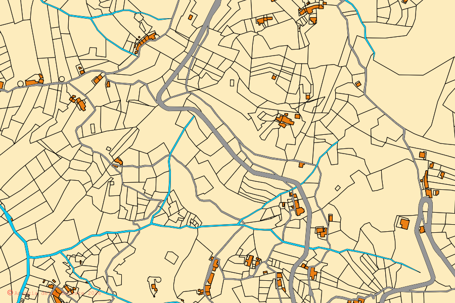 Mappa catastale del centro di Gioiosa Marea: particelle e fabbricati, cartografia Agenzia delle Entrate