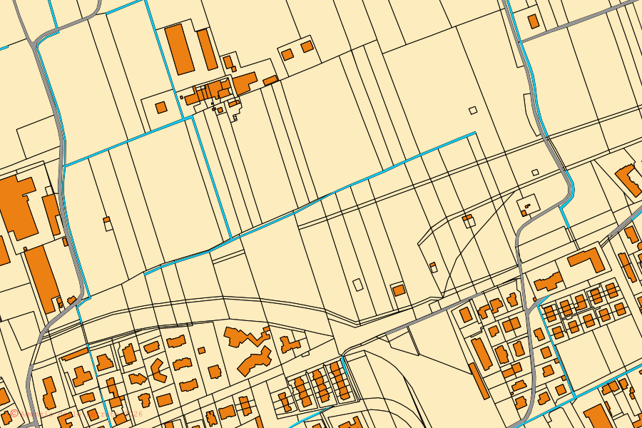 Mappa catastale del centro di Gorgonzola: particelle e fabbricati, cartografia Agenzia delle Entrate