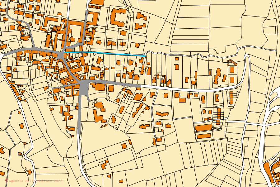 Mappa catastale del centro di Gornate Olona: particelle e fabbricati, cartografia Agenzia delle Entrate