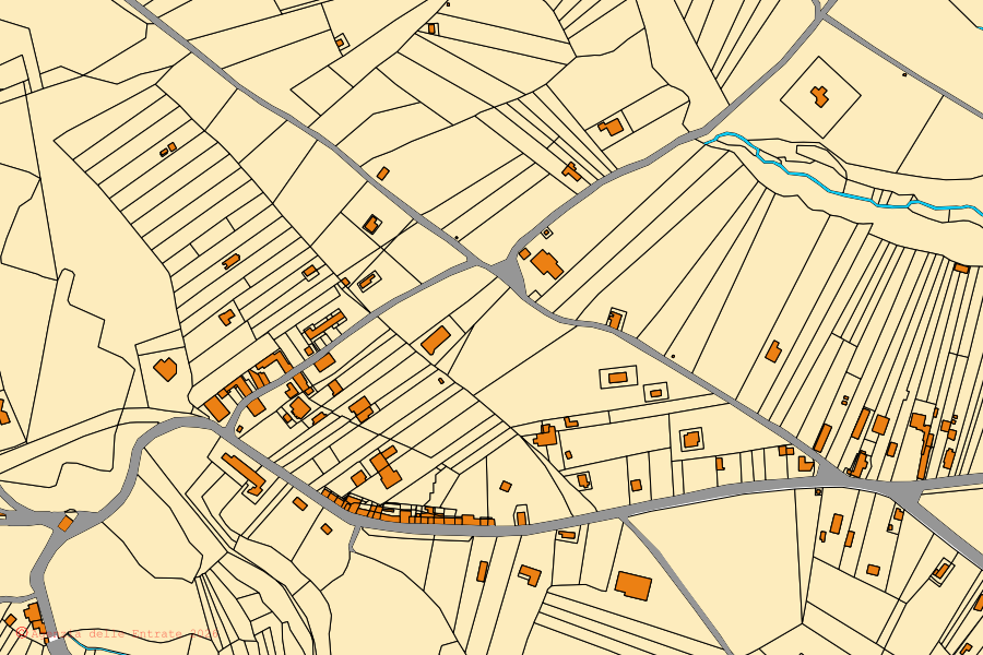 Mappa catastale del centro di Graffignano: particelle e fabbricati, cartografia Agenzia delle Entrate