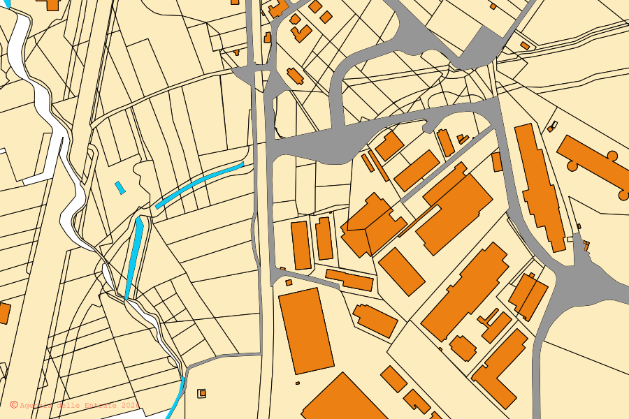 Mappa catastale del centro di Grandate: particelle e fabbricati, cartografia Agenzia delle Entrate