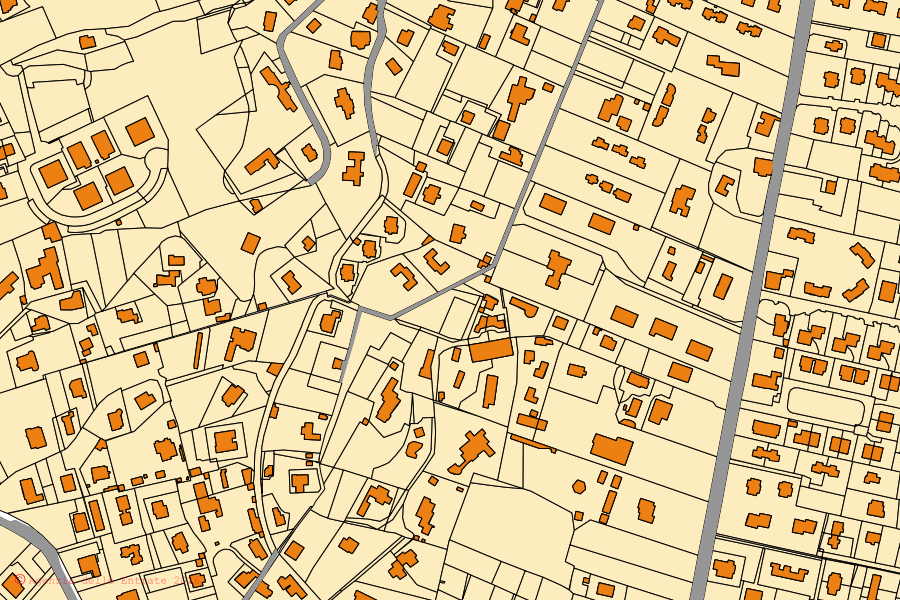 Mappa catastale del centro di Grottaferrata: particelle e fabbricati, cartografia Agenzia delle Entrate