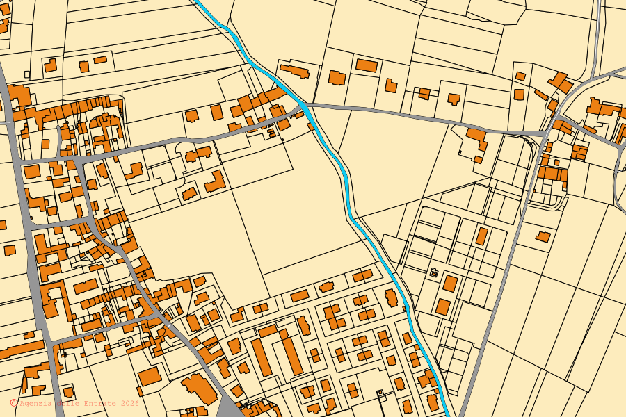 Mappa catastale del centro di Illasi: particelle e fabbricati, cartografia Agenzia delle Entrate
