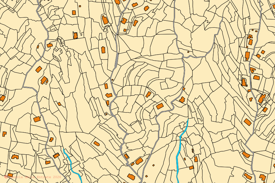 Mappa catastale del centro di Imperia: particelle e fabbricati, cartografia Agenzia delle Entrate