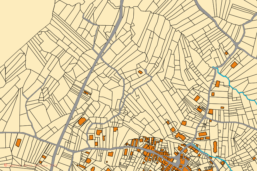 Mappa catastale del centro di Isernia: particelle e fabbricati, cartografia Agenzia delle Entrate