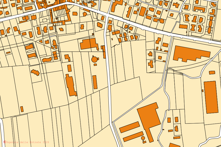 Mappa catastale del centro di Isso: particelle e fabbricati, cartografia Agenzia delle Entrate