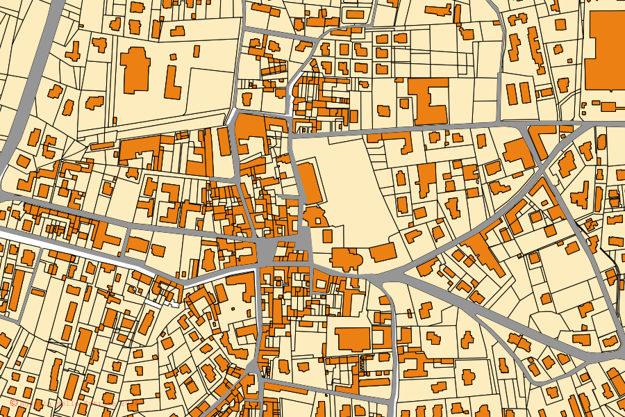 Mappa catastale del centro di Jerago con Orago: particelle e fabbricati, cartografia Agenzia delle Entrate