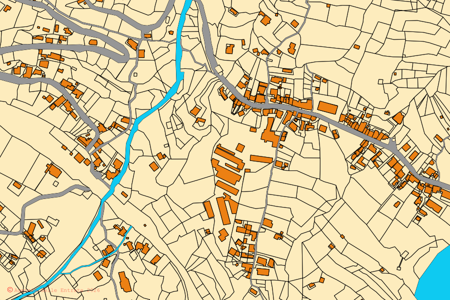 Mappa catastale del centro di Joppolo: particelle e fabbricati, cartografia Agenzia delle Entrate