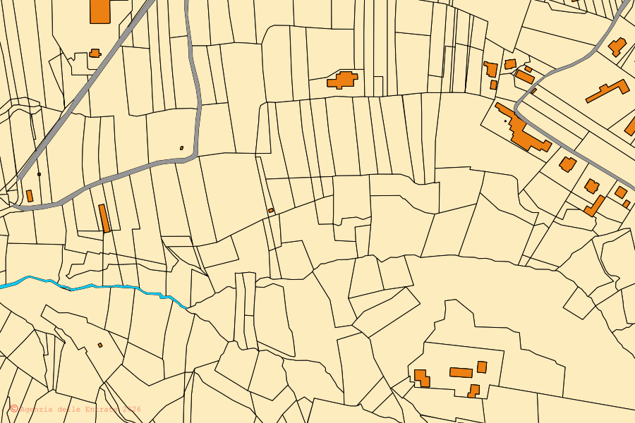 Mappa catastale del centro di La Morra: particelle e fabbricati, cartografia Agenzia delle Entrate