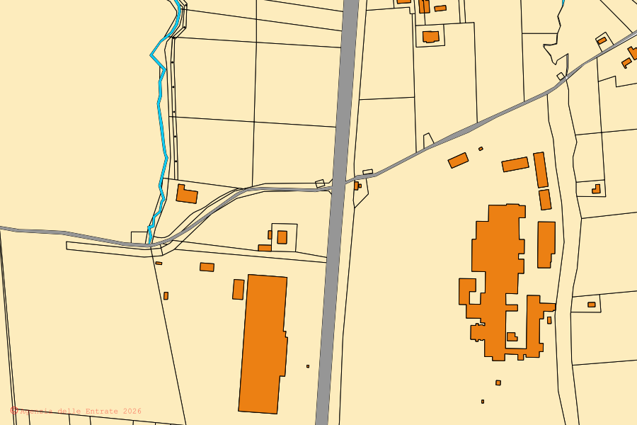 Mappa catastale del centro di Larino: particelle e fabbricati, cartografia Agenzia delle Entrate