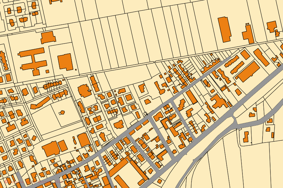 Mappa catastale del centro di Latisana: particelle e fabbricati, cartografia Agenzia delle Entrate