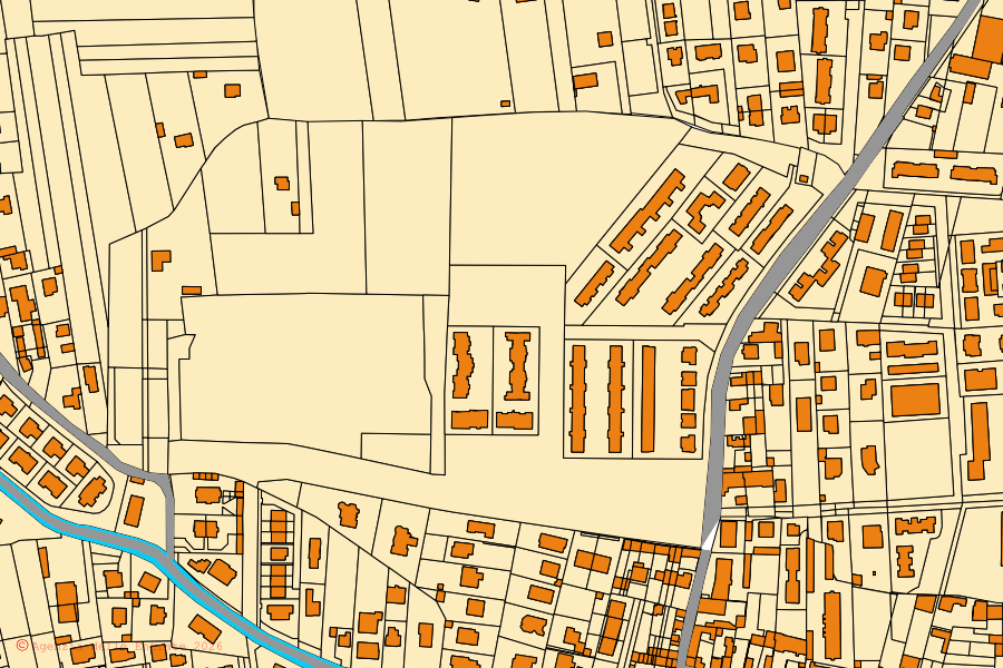 Mappa catastale del centro di Leini: particelle e fabbricati, cartografia Agenzia delle Entrate