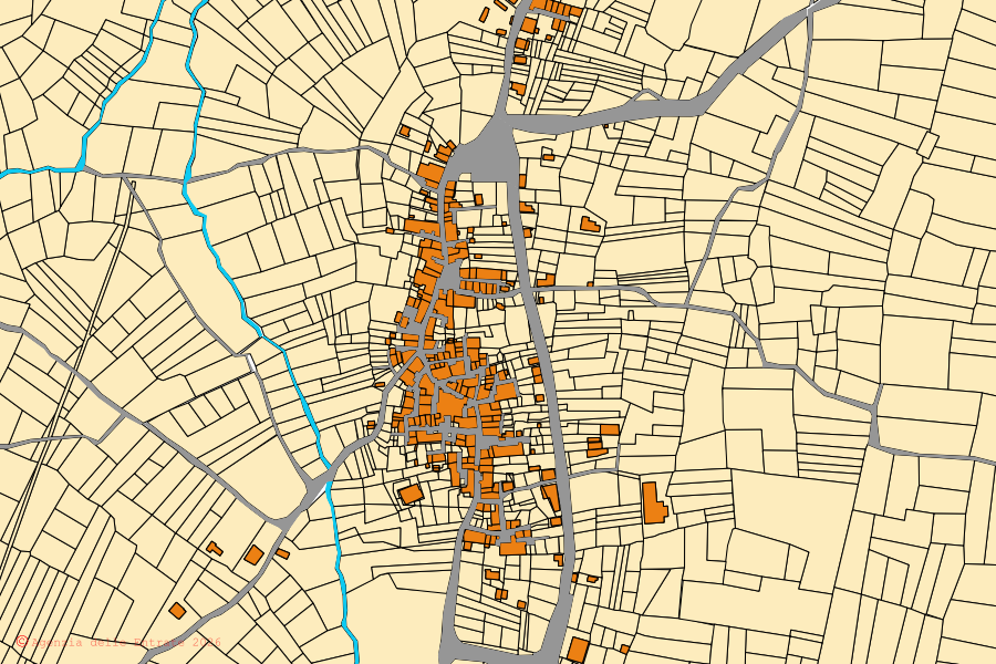 Mappa catastale del centro di Leonessa: particelle e fabbricati, cartografia Agenzia delle Entrate