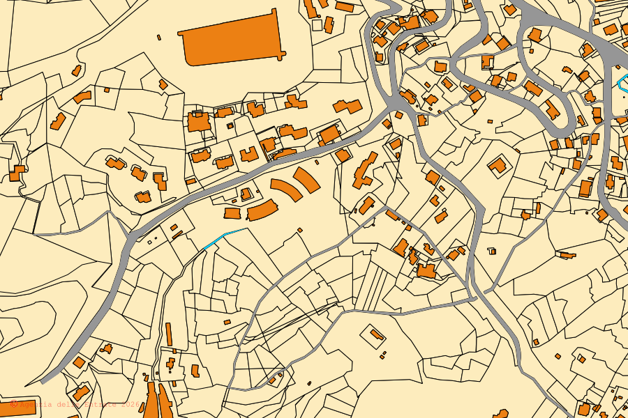 Mappa catastale del centro di Lerici: particelle e fabbricati, cartografia Agenzia delle Entrate