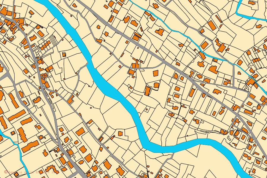 Mappa catastale del centro di Loano: particelle e fabbricati, cartografia Agenzia delle Entrate