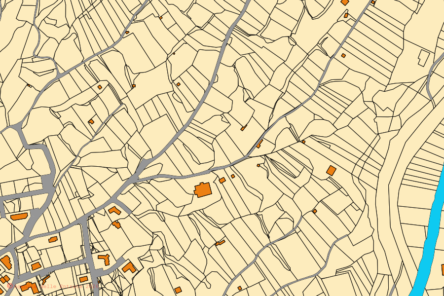 Mappa catastale del centro di Losine: particelle e fabbricati, cartografia Agenzia delle Entrate
