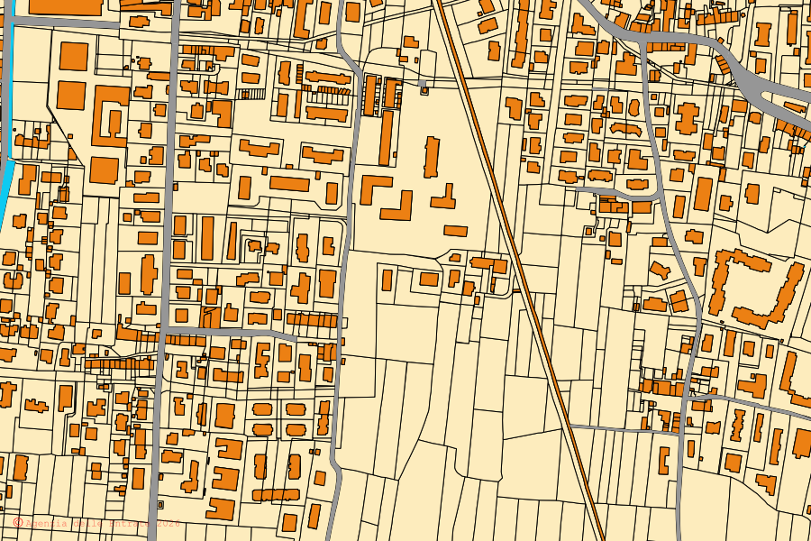 Mappa catastale del centro di Lucca: particelle e fabbricati, cartografia Agenzia delle Entrate