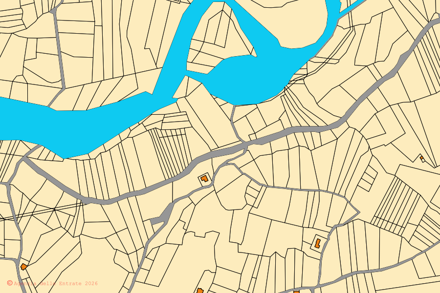 Mappa catastale del centro di Macchia d'Isernia: particelle e fabbricati, cartografia Agenzia delle Entrate
