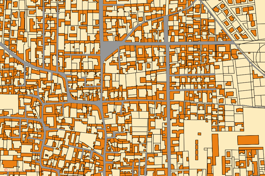 Mappa catastale del centro di Macerata Campania: particelle e fabbricati, cartografia Agenzia delle Entrate