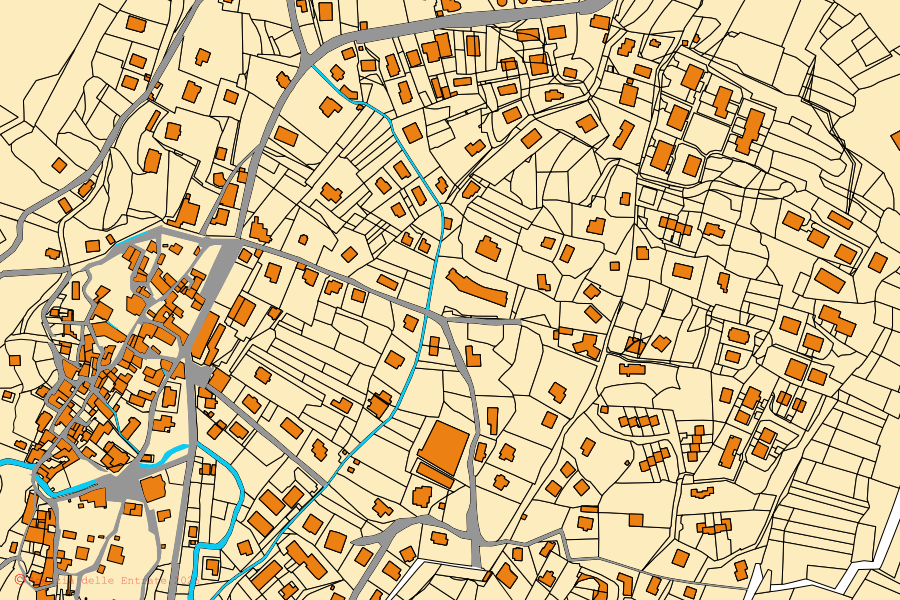 Mappa catastale del centro di Magreglio: particelle e fabbricati, cartografia Agenzia delle Entrate