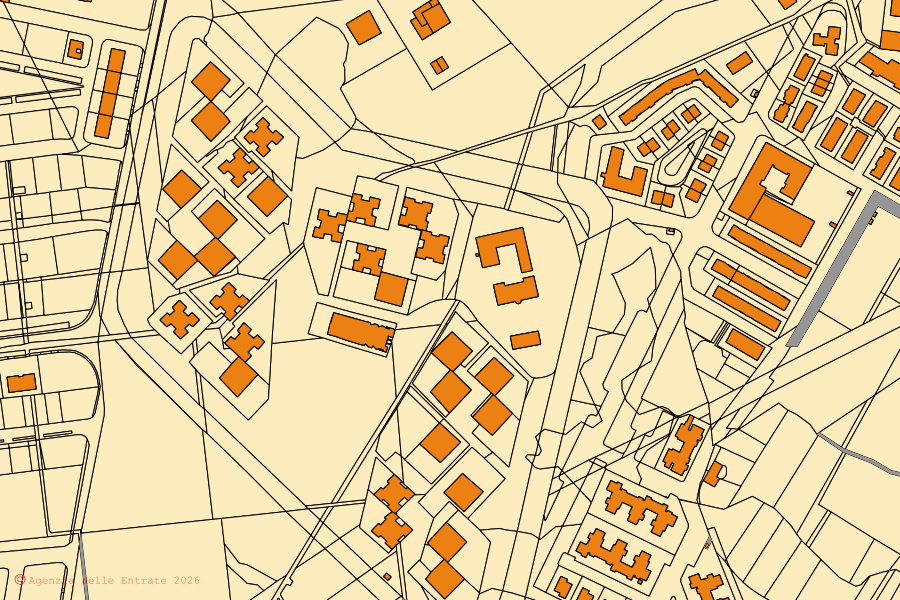 Mappa catastale del centro di Manfredonia: particelle e fabbricati, cartografia Agenzia delle Entrate