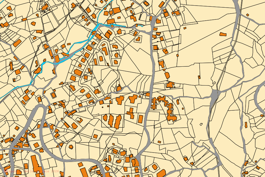 Mappa catastale del centro di Maratea: particelle e fabbricati, cartografia Agenzia delle Entrate