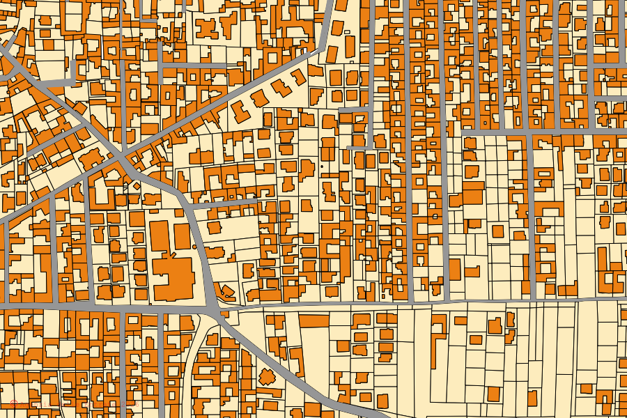 Mappa catastale del centro di Marcianise: particelle e fabbricati, cartografia Agenzia delle Entrate