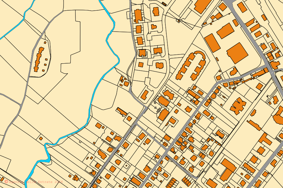 Mappa catastale del centro di Marsciano: particelle e fabbricati, cartografia Agenzia delle Entrate