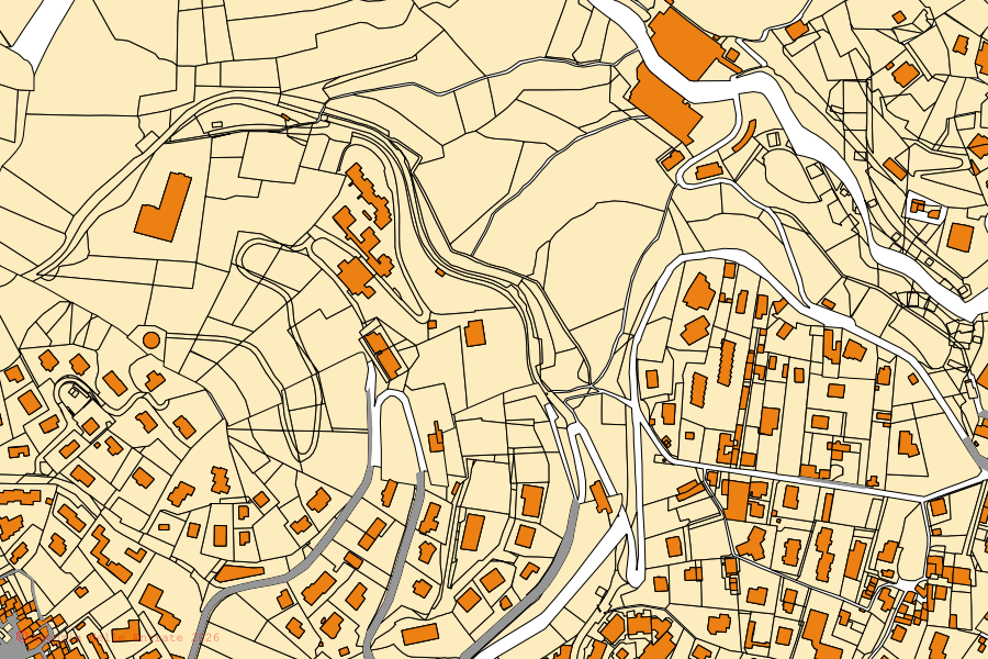 Mappa catastale del centro di Menaggio: particelle e fabbricati, cartografia Agenzia delle Entrate