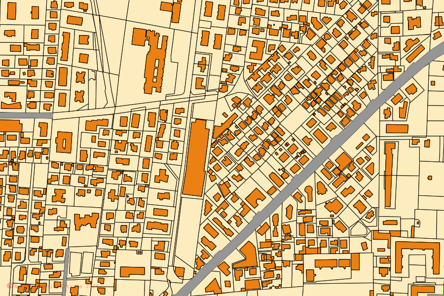 Mappa catastale del centro di Mira: particelle e fabbricati, cartografia Agenzia delle Entrate